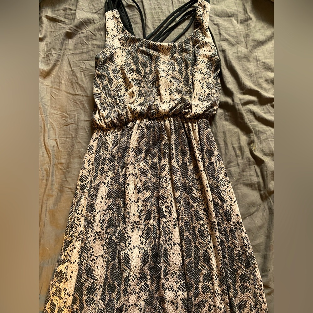Animal print maxi dress